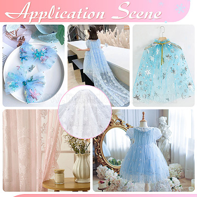 Сетчатые ткани из полиэстера DIY-WH0622-375B-1