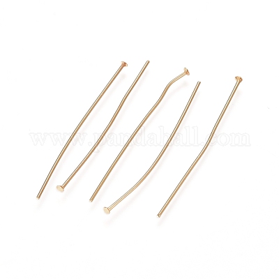 35mm 24k Shiny Gold Plated Head Pins, Flat Head Pins, Head Pins