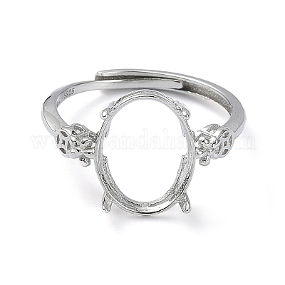 Регулируемые настройки для кольца-солитера из стерлингового серебра 925 шт. STER-K179-04P-1