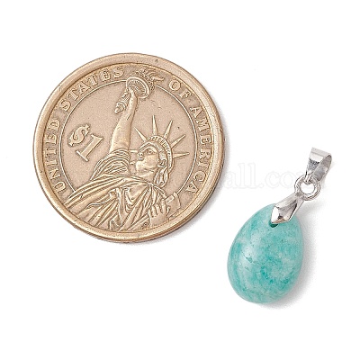 4 шт. 4 стиля подвески-слезинки из натурального лабрадорита PALLOY-JF03589-1