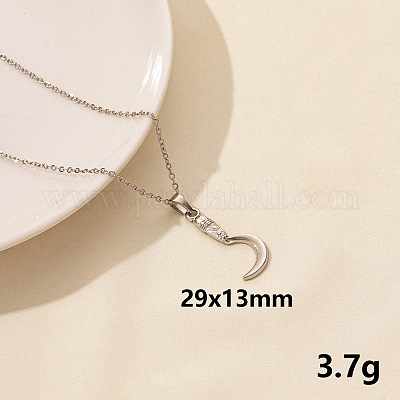 Винтажные ожерелья с подвеской в виде лунного меча из нержавеющей стали для женщин QX2053-9-1