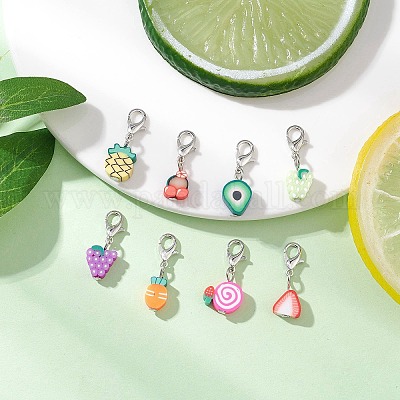 Кулон из полимерной глины ручной работы HJEW-JM04027-01-1