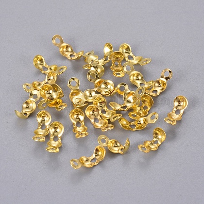 Couvre nœud de bouts de perle en laiton E037Y-G-1