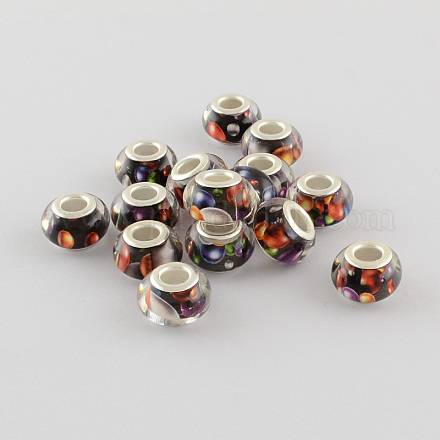 Perles européennes en résine de grand trou OPDL-R114-17B-1