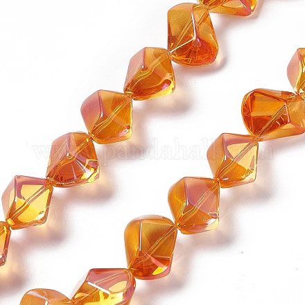 Perles de verre plaquées arc-en-ciel EGLA-Q066-FR04-1
