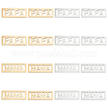 Unicraftale 16pcs 4 styles 201 menuisiers en filigrane en acier inoxydable STAS-UN0035-71-1