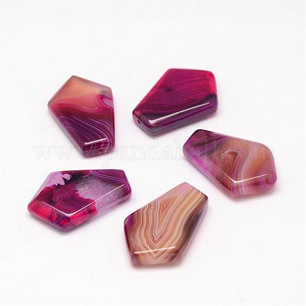 Natural Agate Half Drilled Beads G-K117-04-1