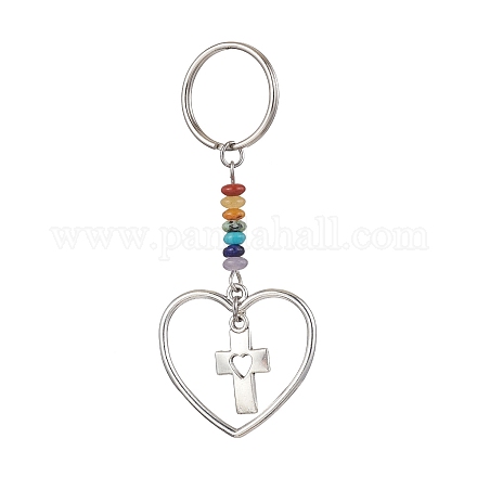 Porte-clés pendentif en alliage coeur KEYC-JKC00626-02-1