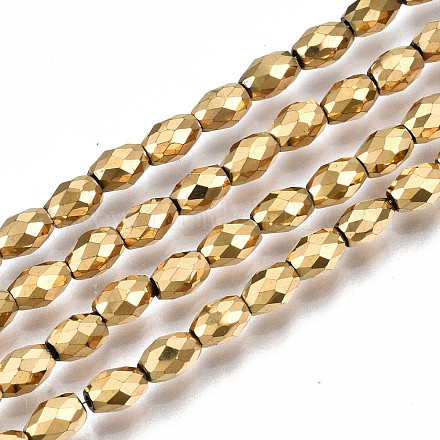 Chapelets de perles en hématite synthétique sans magnétiques G-T114-89G-1
