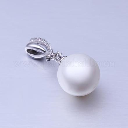 Hermosos colgantes de rhinestone y perlas de imitación de latón para regalo para amiga KY-BB10209-1