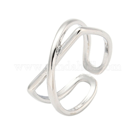 Кольцо из латуни с открытой манжетой RJEW-M175-01P-1