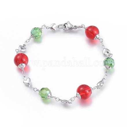 304 Edelstahl Perlen Armbänder BJEW-K118-24P-A-1