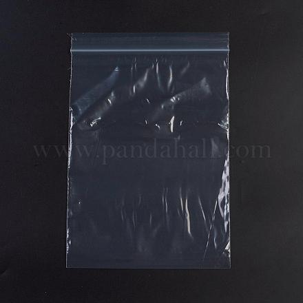 プラスチックジップロックバッグ  再封可能な包装袋  トップシール  セルフシールバッグ  長方形  ホワイト  30x20cm  片側の厚さ：2.1ミル（0.055mm）  100個/袋 OPP-G001-F-20x30cm-1