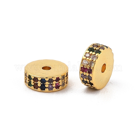 Стойки обшивки латунь микро проложить кубического циркония бусы KK-F879-14G-04-1