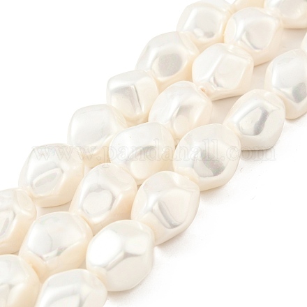 Hebras de perlas de concha electrochapadas BSHE-G027-01-1