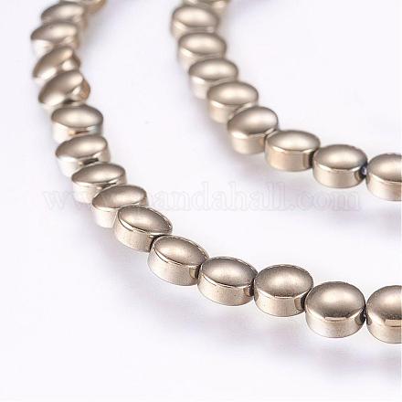 Chapelets de perles en hématite synthétique sans magnétique G-P277-07-4mm-1