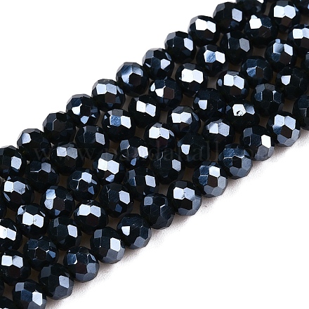 Chapelets de perles en verre électroplaqué&nbsp;EGLA-A034-P4mm-A29-1