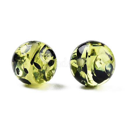 Perles d'ambre d'imitation de résine RESI-N034-01-C04-1