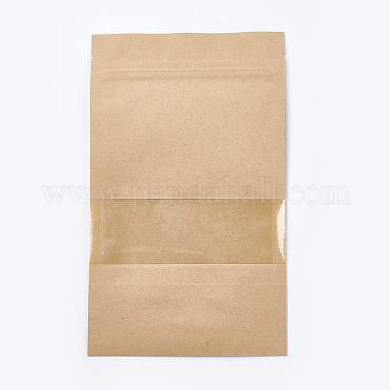 Бумажная сумка на молнии из крафт-бумаги OPP-WH0003-01B-1