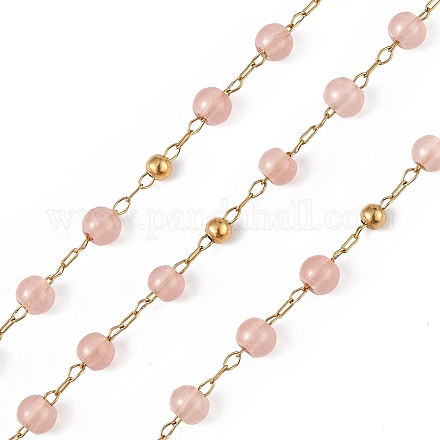 Dyed Natural Jade Round Beaded Chain CHS-C006-01C-1