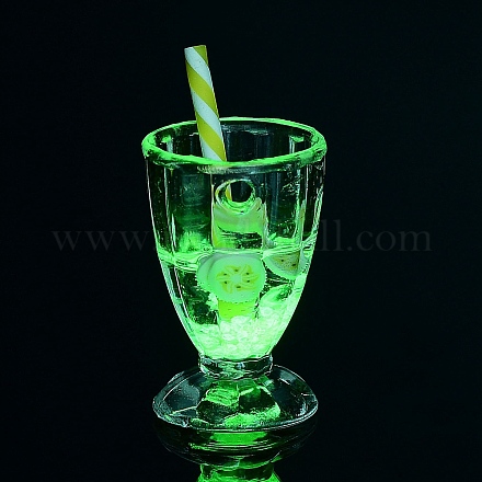 Leuchtende transparente Harzanhänger CRES-F026-01D-1