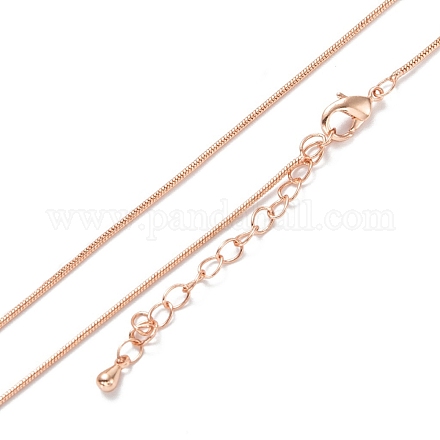 Collares de cadena de la serpiente de bronce NJEW-K123-07RG-1
