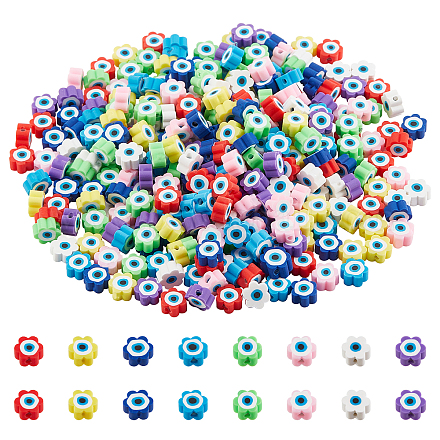 Superfindings 320pcs 8 couleurs perles d'argile polymère faites à la main CLAY-FH0001-17-1