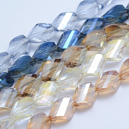 Chapelets de perles en verre électroplaqué EGLA-G018-L-1