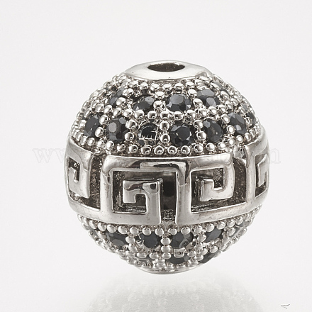 Perles de zircone cubique micro pave en Laiton ZIRC-S061-54P-1