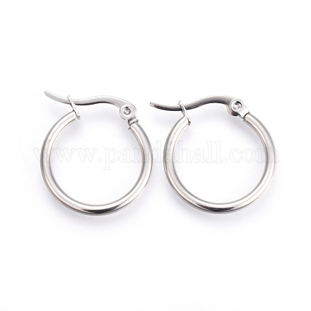 201 Stainless Steel Hoop Earrings EJEW-A052-19A-P-1