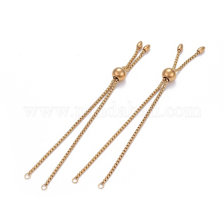 304 Stainless Steel Slider Bracelet/Bolo Bracelets Making X-MAK-L024-01G-1