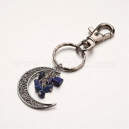 Porte-clés pendentif lapis-lazuli naturel KEYC-JKC00099-04-1