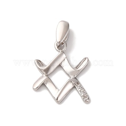 925 подвеска из стерлингового серебра с прозрачным микропаве и цирконием STER-H117-01P-11-1