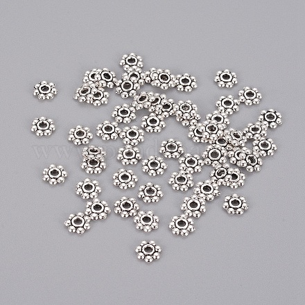 Perles d'espacement de marguerite de style tibétain X-K08Y7042-1