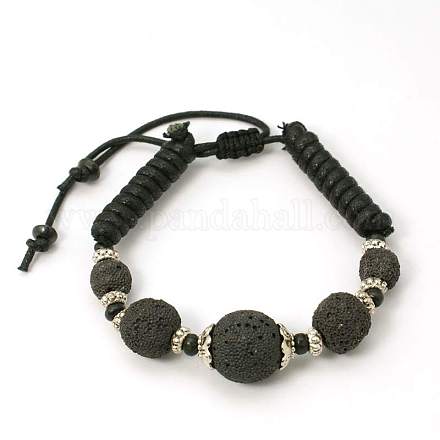 Lava Beads Bracelets BJEW-D254-2-1