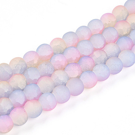 Стеклянные бусины кракле X1-GLAA-N009-8mm-04-1