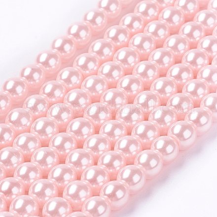 Umweltfreundliche Perlenstränge aus gefärbtem Glasperlen X-HY-A008-6mm-RB033-1