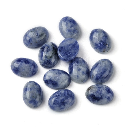 Natürliche blaue Fleck Jaspis Cabochons G-A094-01B-49-1