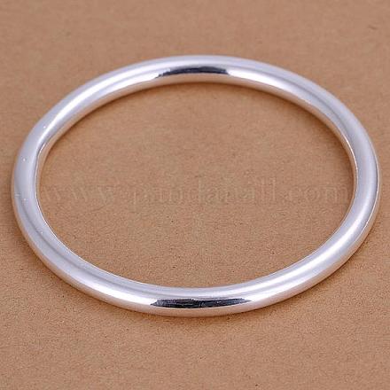 Silver Color Plated Bangle Wholesale Price BJEW-BB12376-1