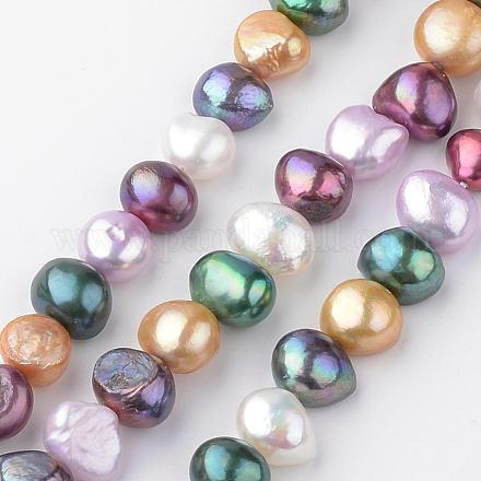 Natural Cultured Freshwater Pearl Beads Strands PEAR-Q007-07-1