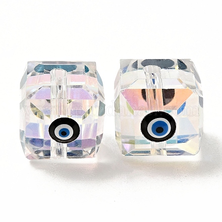 Transparent Glass Beads GLAA-F121-15C-1
