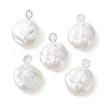 Acrylic Imitation Pearl Pendants PALLOY-JF02328-02-1