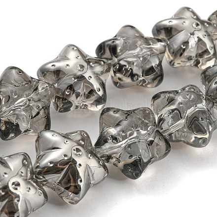 Нити прозрачных стеклянных бусин с жемчужным блеском EGLA-G037-07A-PL01-1