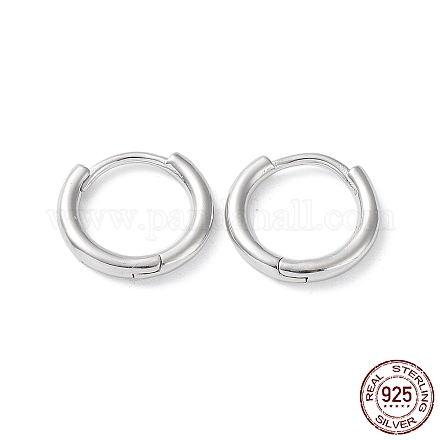 925 серебряные серьги-кольца с родиевым покрытием EJEW-K258-19B-P-1