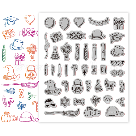 Rubber Clear Stamps DIY-WH0251-006-1