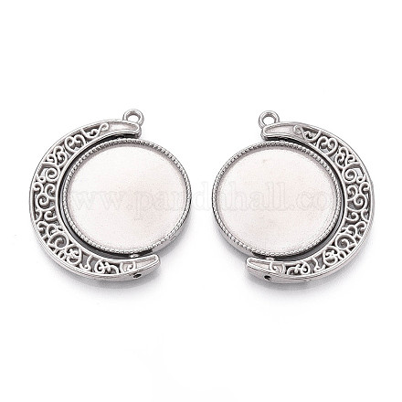 Вращающиеся подвески-кабошоны из не тускнеющей нержавеющей стали марки 304 STAS-N114-01P-1