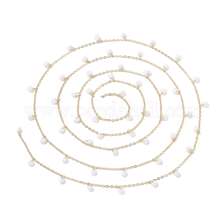 Chaînes de perles de verre faites à la main de 3.28 pied X-CHC-O004-14-1