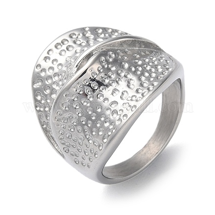304 широкое кольцо из нержавеющей стали для женщин RJEW-P095-03P-1