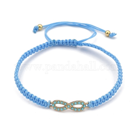 Nylon regolabile bracciali intrecciati cavo di perline BJEW-JB05394-03-1