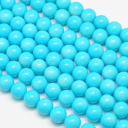 Eco-Friendly Round Baking Paint Glass Beads Strands HY-A003-10mm-RV23-1